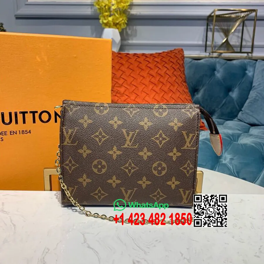 πουγκί περιποίησης Louis Vuitton 20cm μονόγραμμα καμβάς συλλογή άνοιξη/καλοκαίρι 2019 M47544, μπεζ