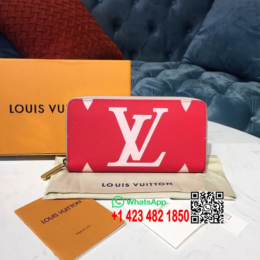 Louis Vuitton Zippy Lommebok Xl Monogram Geant Canvas Vår/sommer 2019 Kolleksjon M67550, Rouge