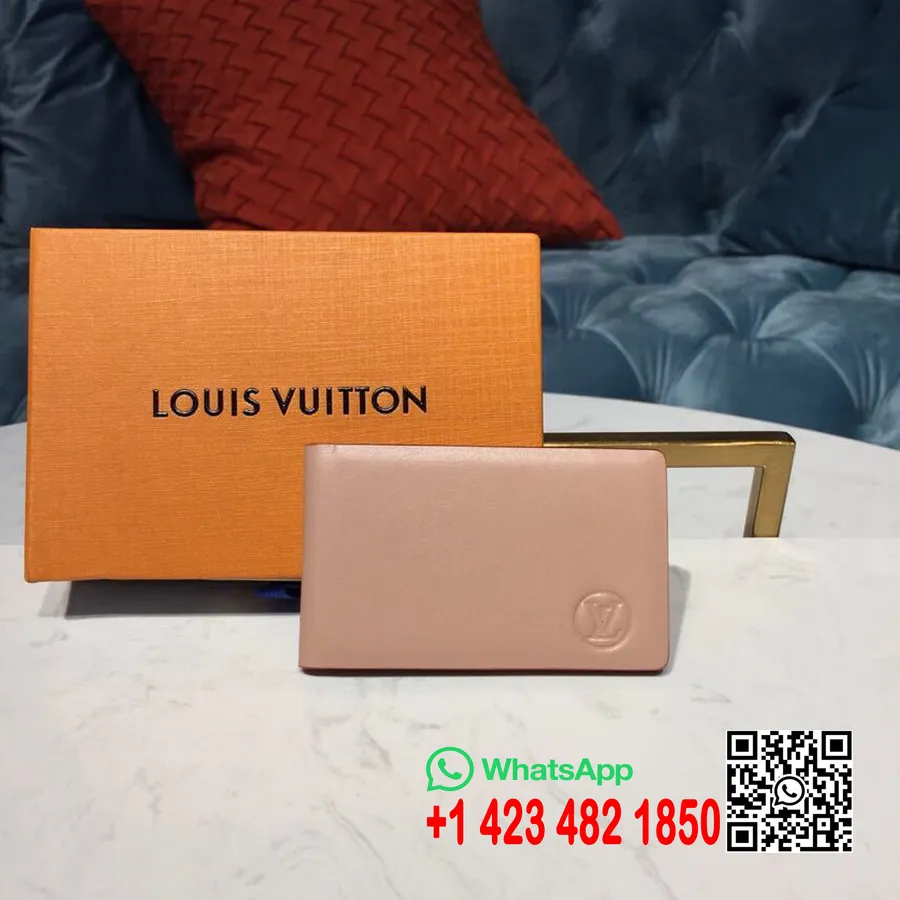 Louis Vuitton Pocket Miroir Aurelien огледало за грим 10 см телешка кожа колекция пролет/лято 2019 Gi0082, бледо розово