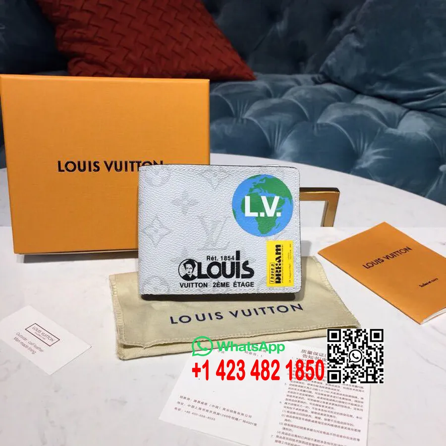 Louis Vuitton Többszörös 12 Cm-es Monogramos Antarktisz Vászon 2019 Tavaszi/nyári Kollekció M67819, Fehér