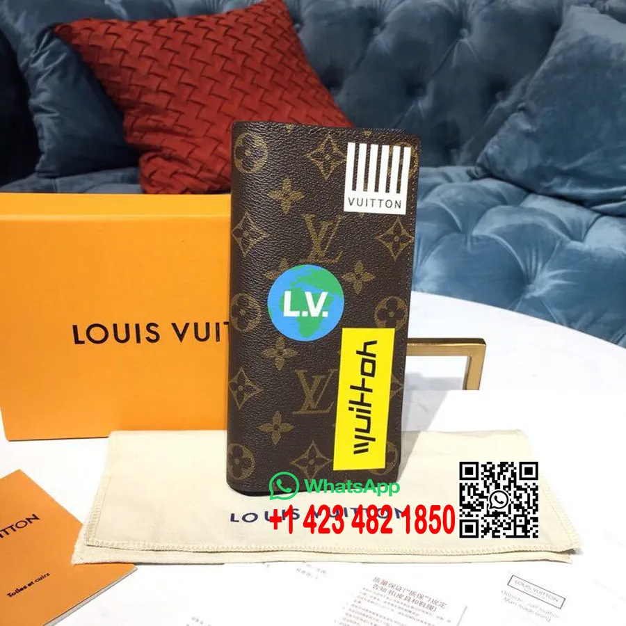 Louis Vuitton Brazza Portfel 20cm Płótno Z Monogramem, Kolekcja Wiosna/lato 2019 M67823, Marron