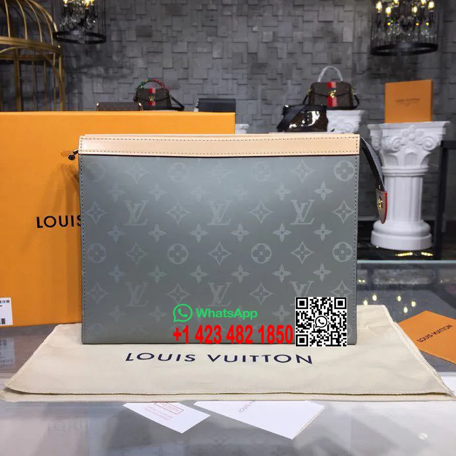 Louis Vuitton Pochette Matka Mm Monogrammi Titaani Syksy/talvi 2018 Kokoelma M61692, Harmaa