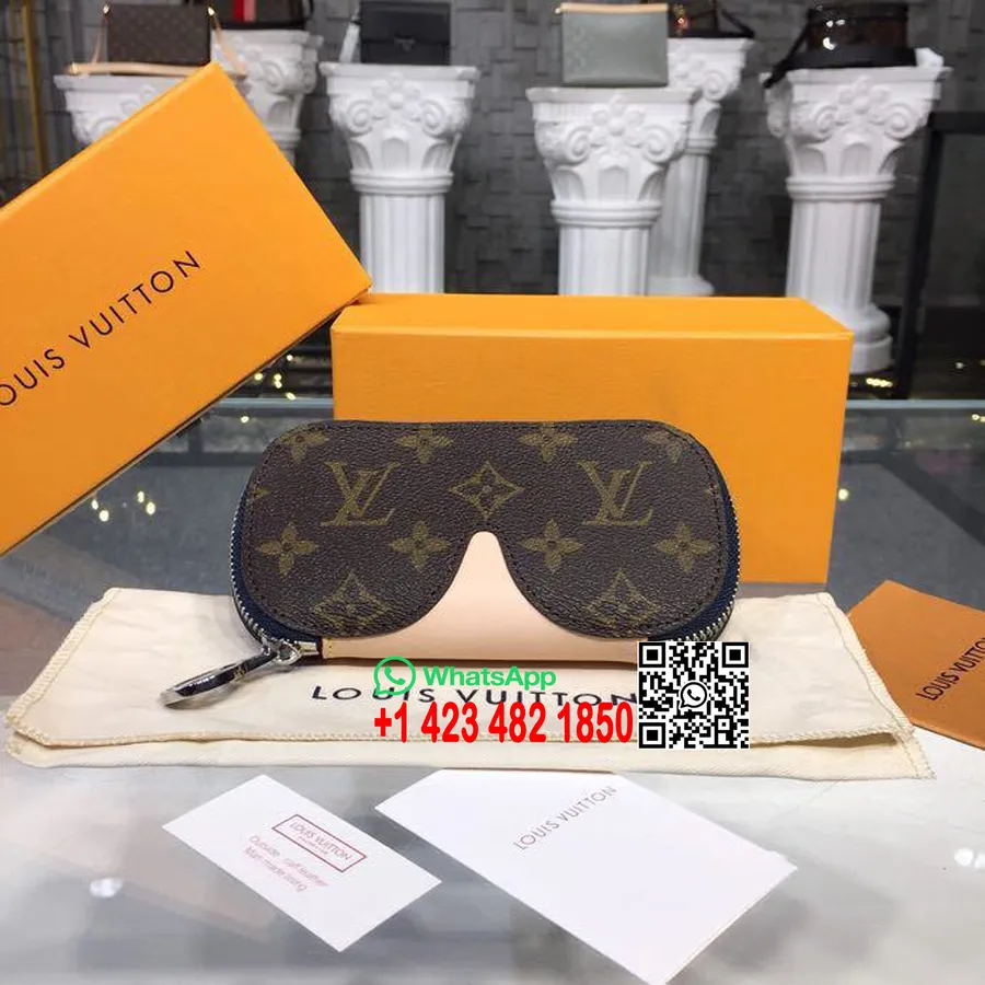 Louis Vuitton Emilie Etui Na Okulary Z Płóciennym Monogramem, Kolekcja Jesień/zima 2018 Gi0197, Granatowy