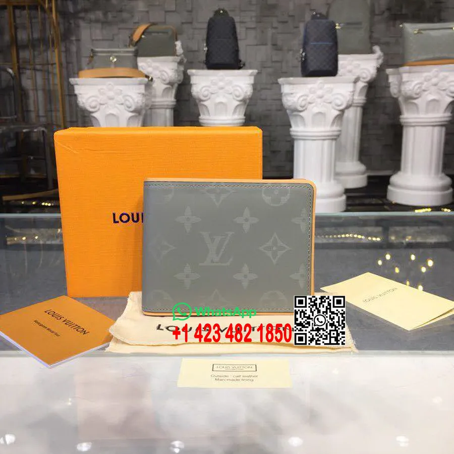 Portafoglio Louis Vuitton Multiplo Monogram Titanio Tela Collezione Autunno/inverno 2018 M63297 Grigio