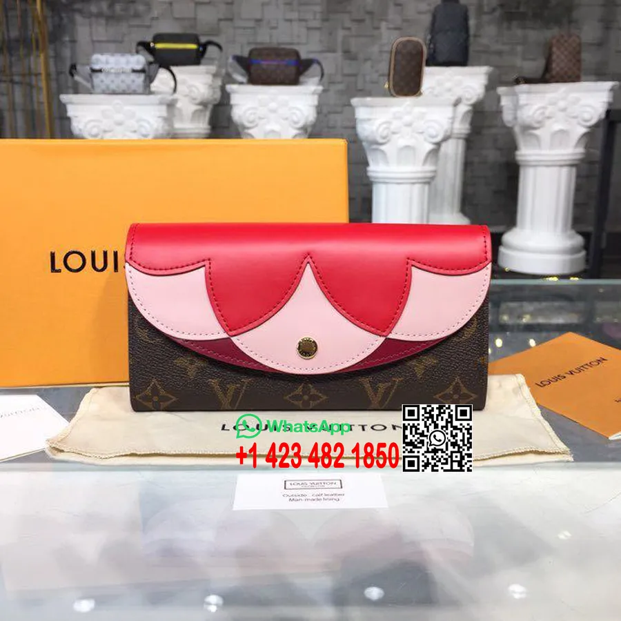 Louis Vuitton Sarah Peňaženka Monogram Plátno Kolekcia Jar/leto 2018 M60531, červená