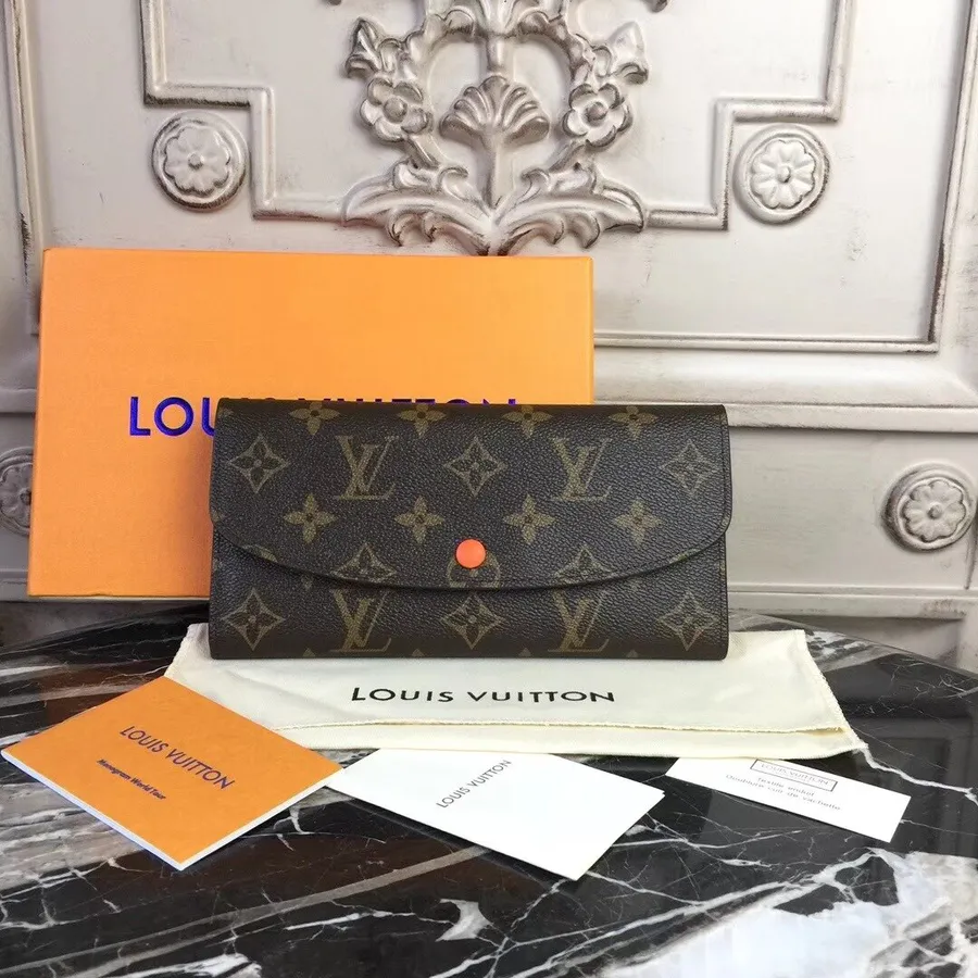 Кошелек Louis Vuitton Emilie с монограммой, холст, коллекция весна/лето 2018 M60698 оранжевый