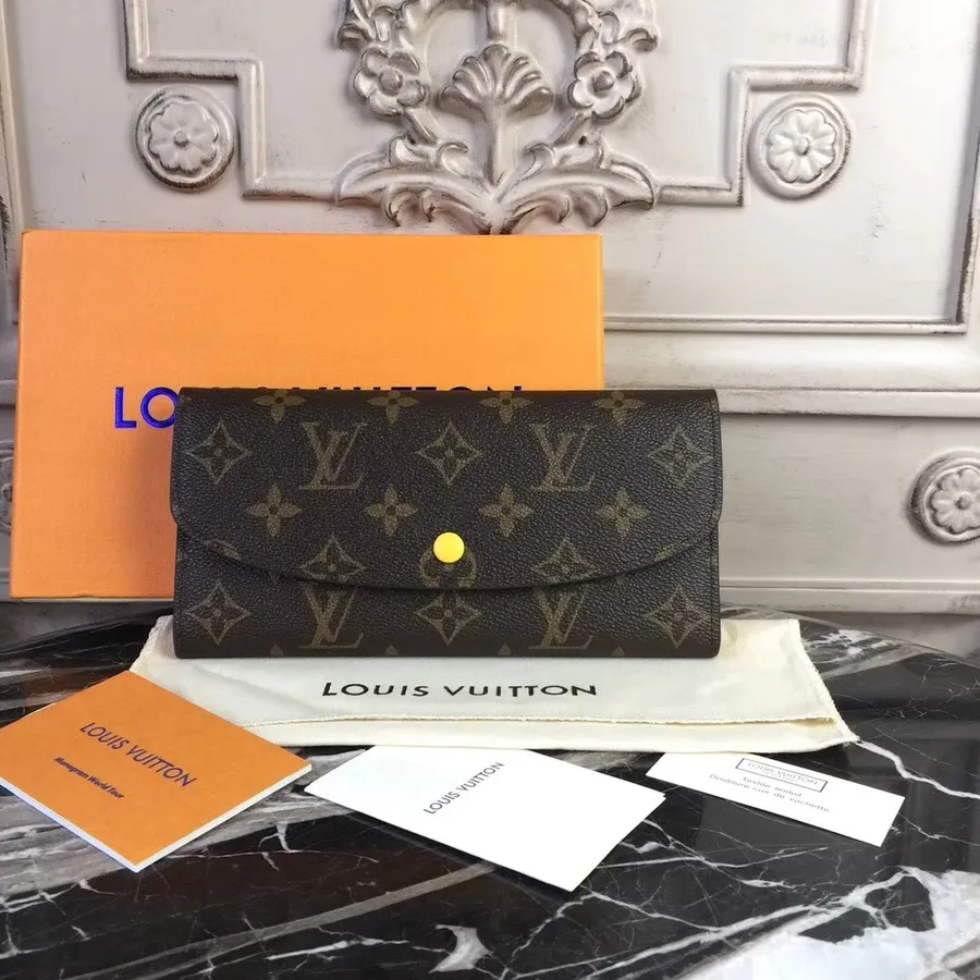 Кошелек Louis Vuitton Emilie с монограммой, холст, коллекция весна-лето 2018 M60698 Safran