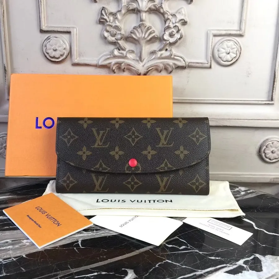 Louis Vuitton Emilie Pénztárca Monogram Vászon 2018 Tavasz/nyár Kollekció M60698 Cseresznye