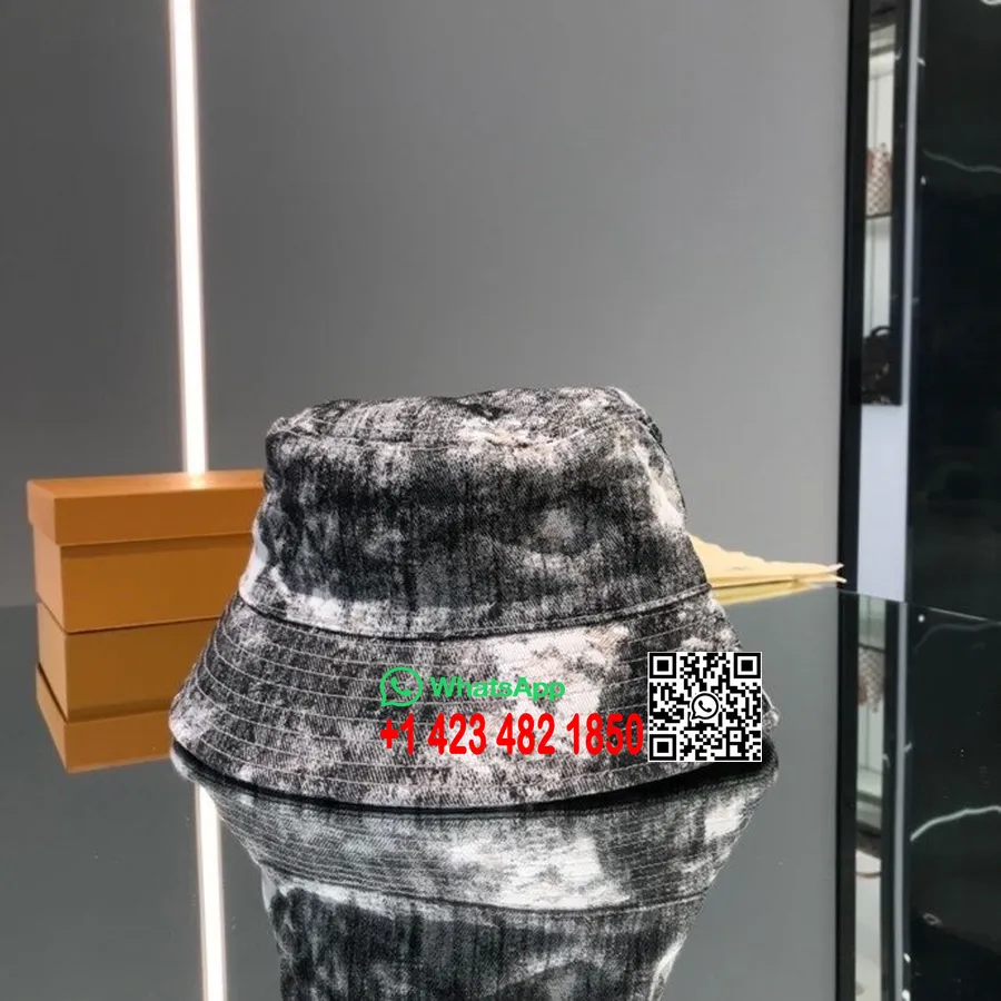 Louis Vuitton Tie-dye Denim Bucket Hat Lente/zomercollectie 2020, Zwart