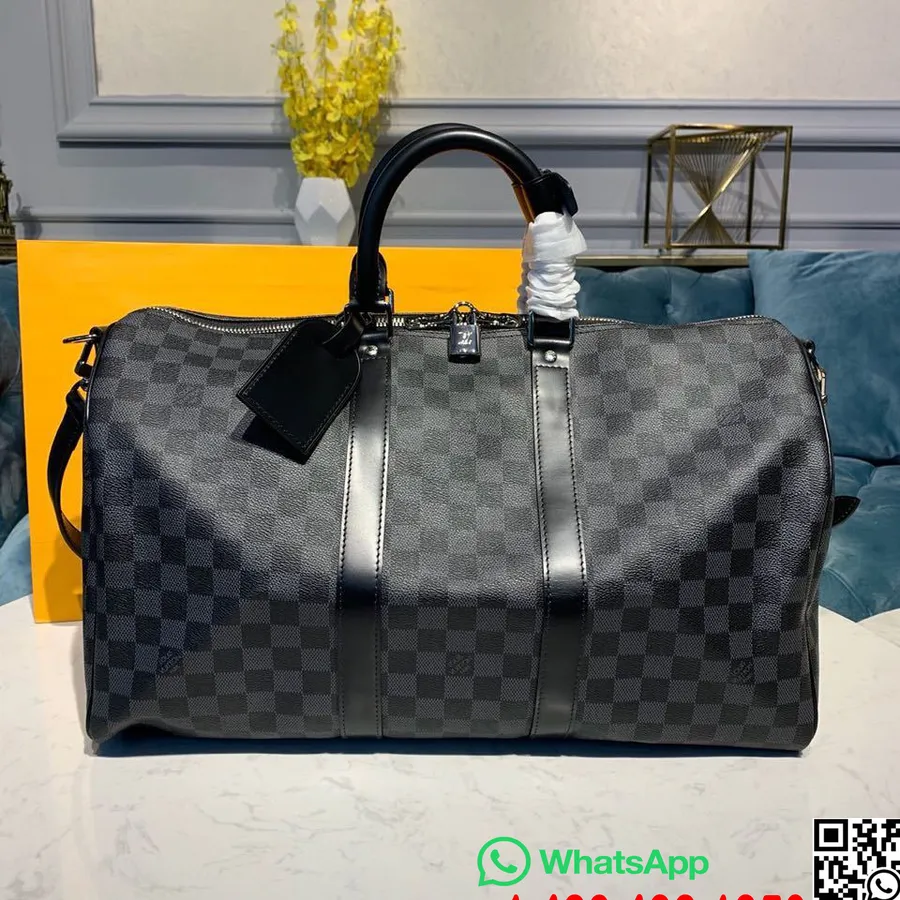 Louis Vuitton Keepall Bandouliere 45cm Damier Graphite Canvas Colectia Toamna/iarna 2019 M40569, Negru