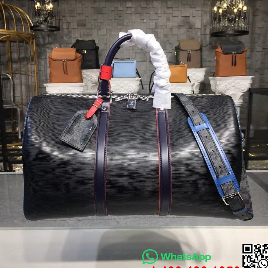 Louis Vuitton Keepall Bandouliere 50cm Epi Audekls Rudens/ziemas 2019 Kolekcija M51462, Melna