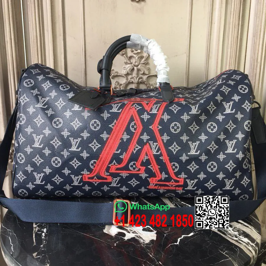 Louis Vuitton Otrādi Keepall Bandouliere 50cm Monogramma Audekls Rudens/ziemas 2019 Kolekcija M43684, Melna