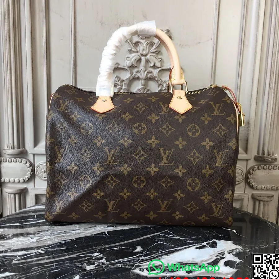 Louis Vuitton Speedy Bandouliere 30 Cm Monogram Lerret Høst/vinter 2019 Kolleksjon N415231, Brun