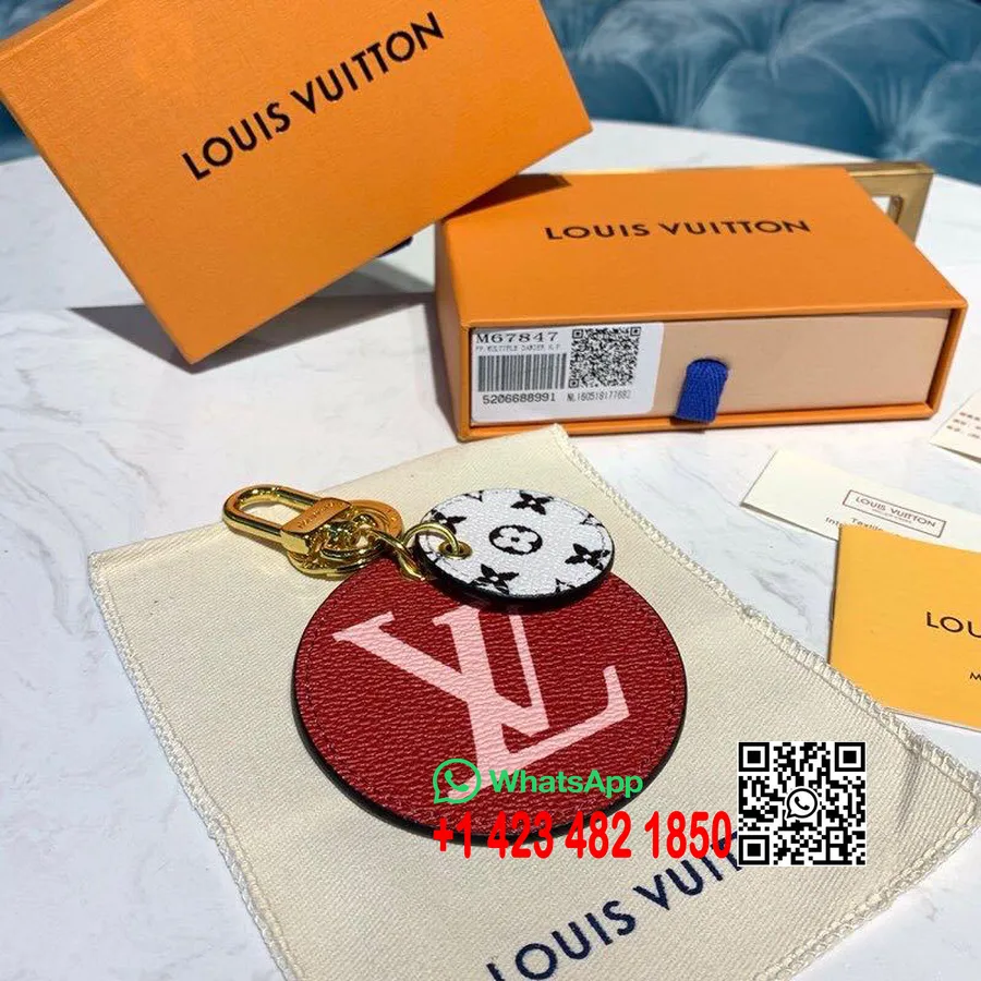 Louis Vuitton Chaveiro Redondo Monograma Tela Gigante Coleção Primavera / Verão 2019 M67847, Rouge