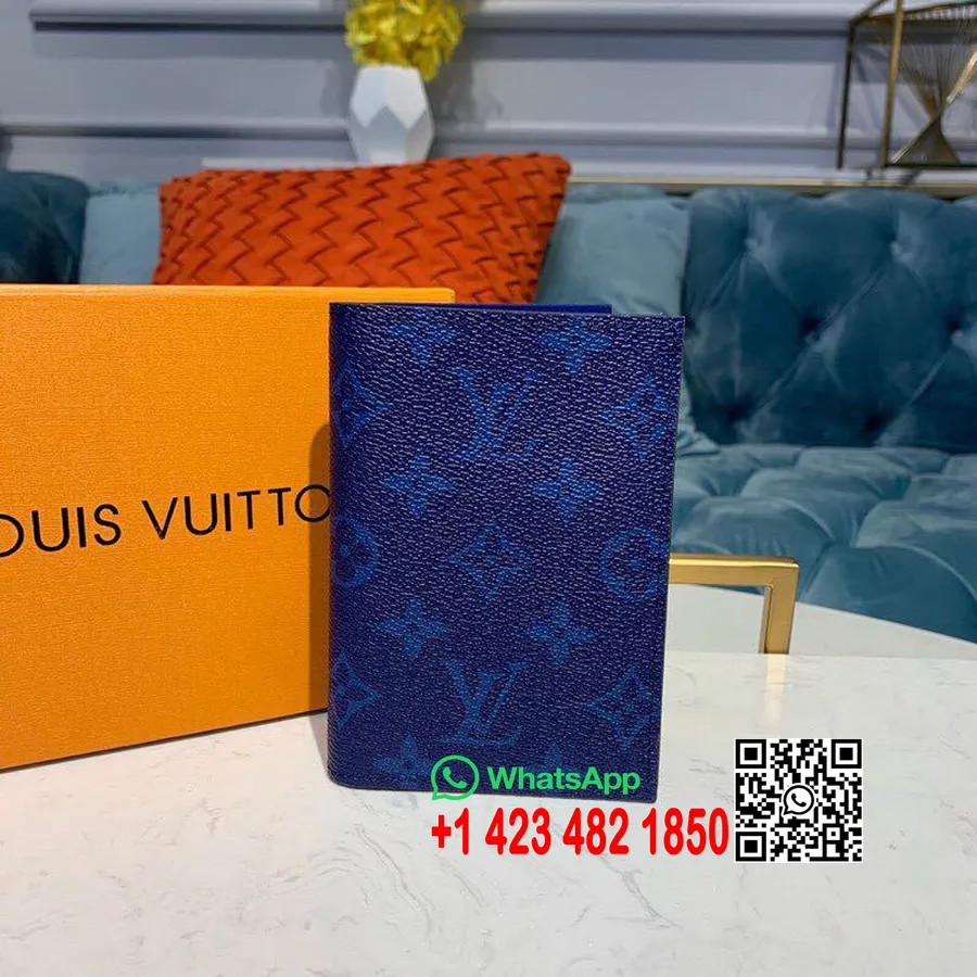 Louis Vuitton Paspoorthoes 15 Cm Monogram Canvas Lente/zomer 2019 Collectie M64501, Elektrisch Blauw