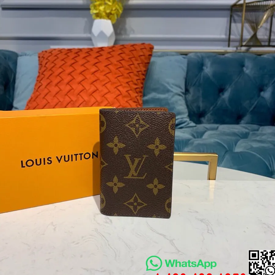 Louis Vuitton Pocket Organizer 12cm Monogram Canvas Lente/zomer 2019 Collectie M30301, Bruin