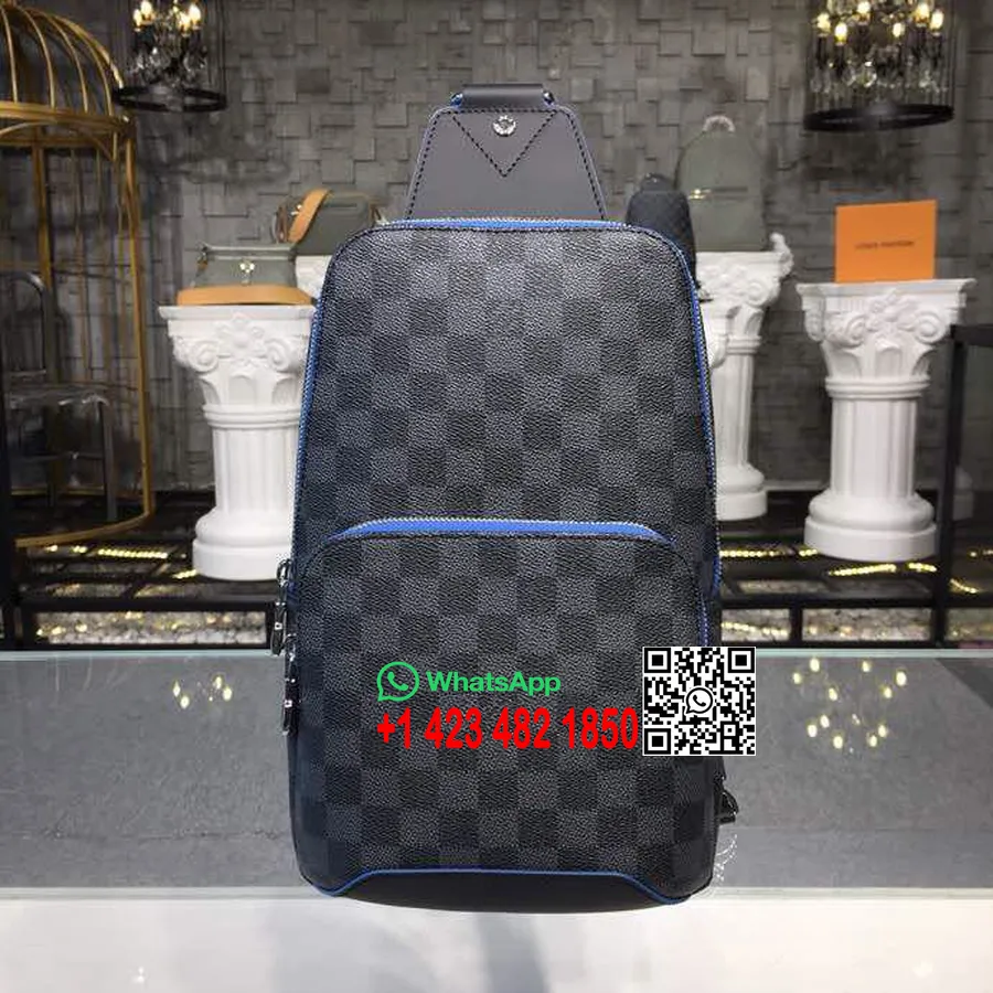 Louis Vuitton Avenue Damier Grafit Kanvas Sonbahar/kış 2018 Koleksiyonu N40008 Neon Askılı çanta