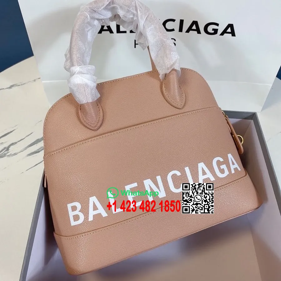 Balenciaga Xs Medium Bag 26cm Kornet Kalveskinn Vår/sommer 2022 Kolleksjon, Beige