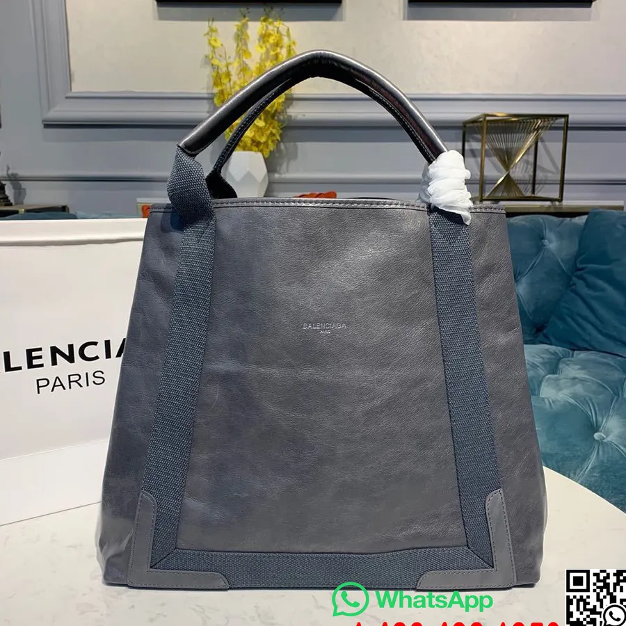 Balenciaga Cabas Handlepose 40cm Lammeskinn Vår/sommer 2019 Kolleksjon, Grå