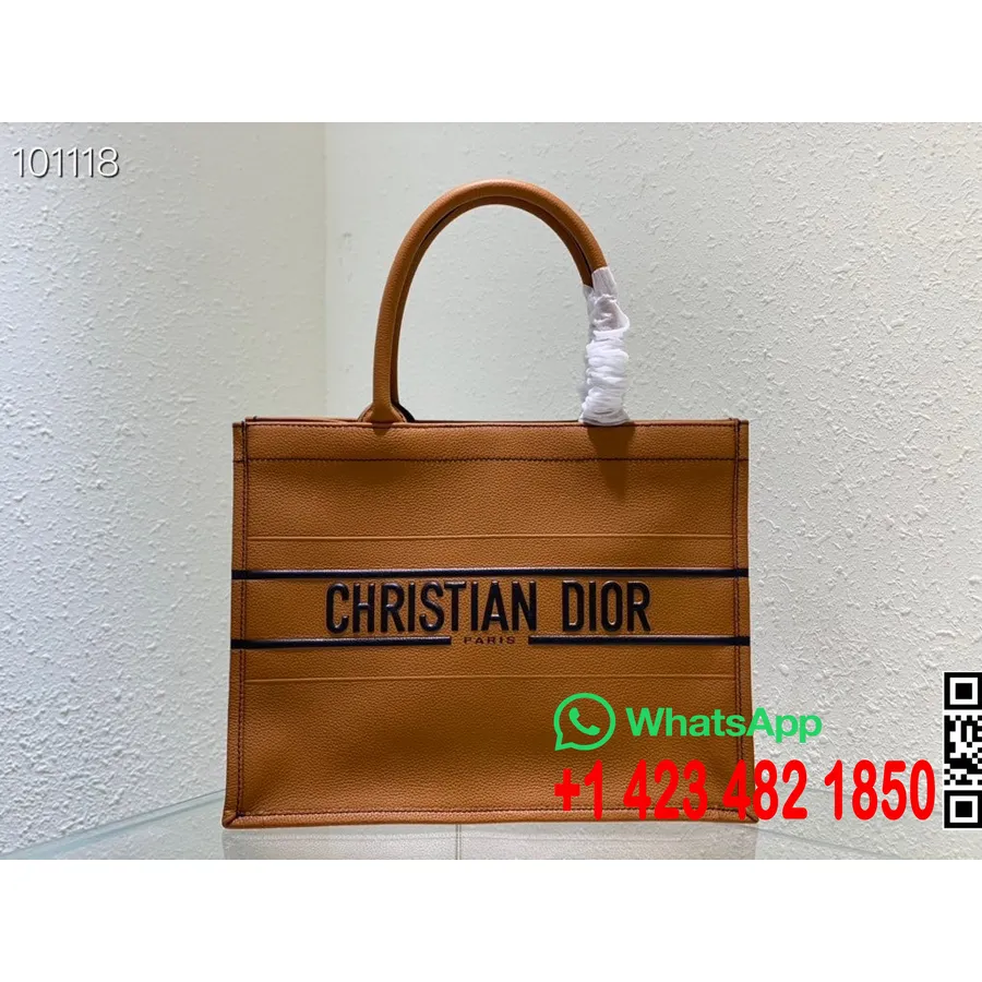 Christian Dior Book Torba Torba 36 Cm 1286 Teleća Koža Izvezeno Platno Kolekcija Jesen/zima 2022., Smeđa