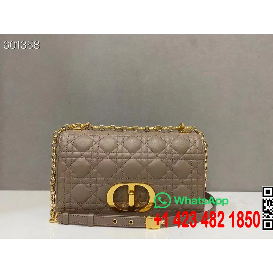 Christian Dior Caro Torba 28cm Zlatni Okovi Od Janjeće Kože Kolekcija Proljeće/ljeto 2021., Bež