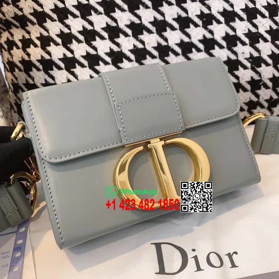 Borsa Christian Dior Mini 30 Montaigne 18 Cm Hardware Dorato Pelle Di Vitello Collezione Primavera/estate 2020, Grigio