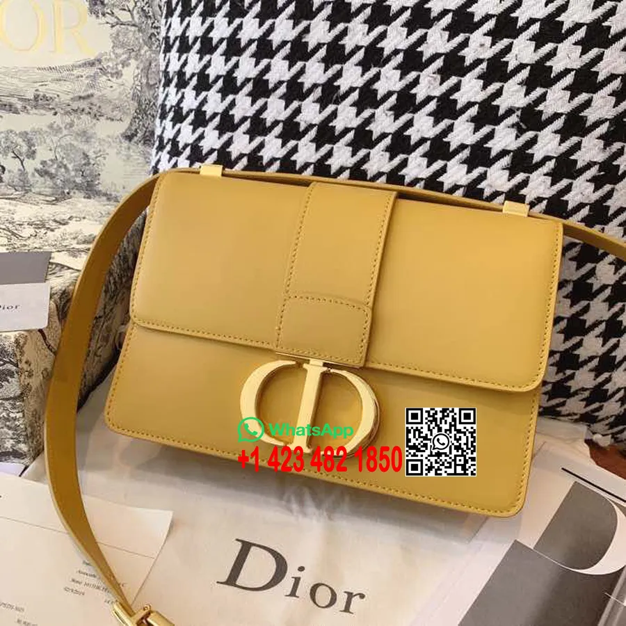 Christian Dior 30 Montaigne Torba 24 Cm Zlatni Okovi Teleća Koža Kolekcija Proljeće/ljeto 2020., Senf