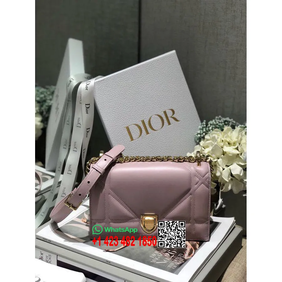 Christian Dior Diorama Bolso Grande Con Motivo Cannage Cosido 22 Cm Herrajes Dorados Piel De Cordero Colección Primavera/verano 