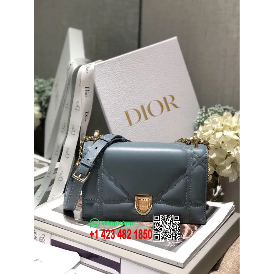 Christian Dior Diorama Cucita Grande Borsa Con Motivo Cannage 22cm Hardware Dorato Collezione Primavera/estate 2019 In Pelle Di 