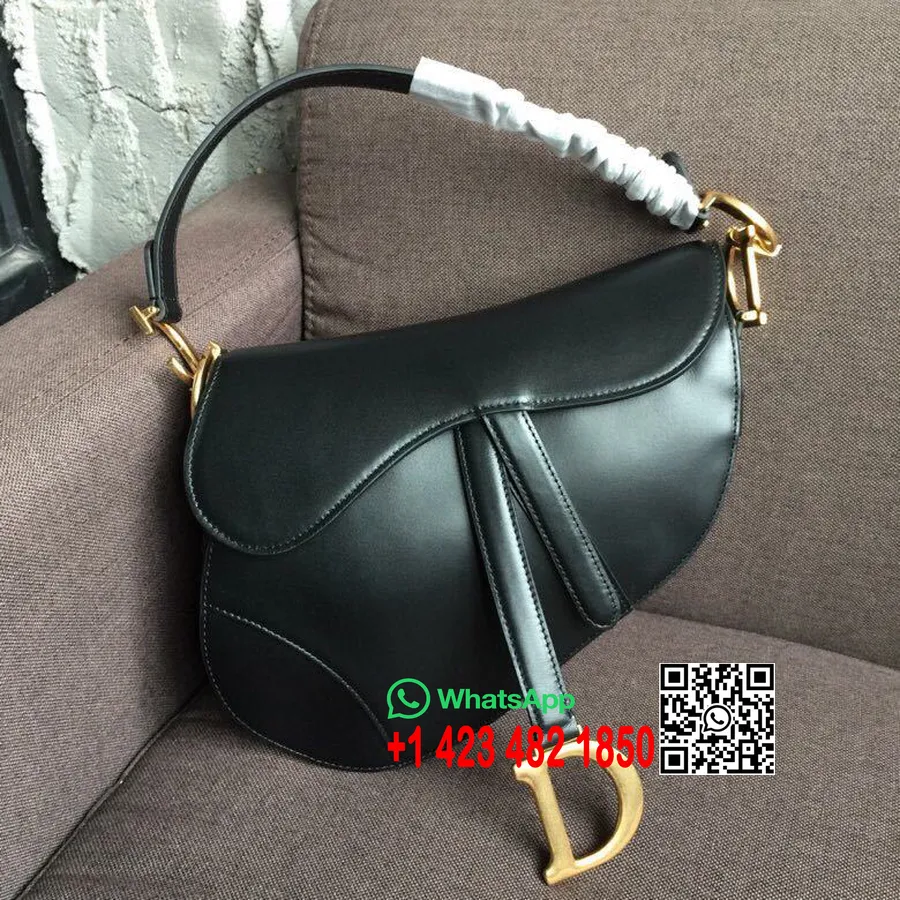 Christian Dior Sac Bandoulière Sellier 24cm Cuir De Veau Collection Printemps/été 2019, Noir