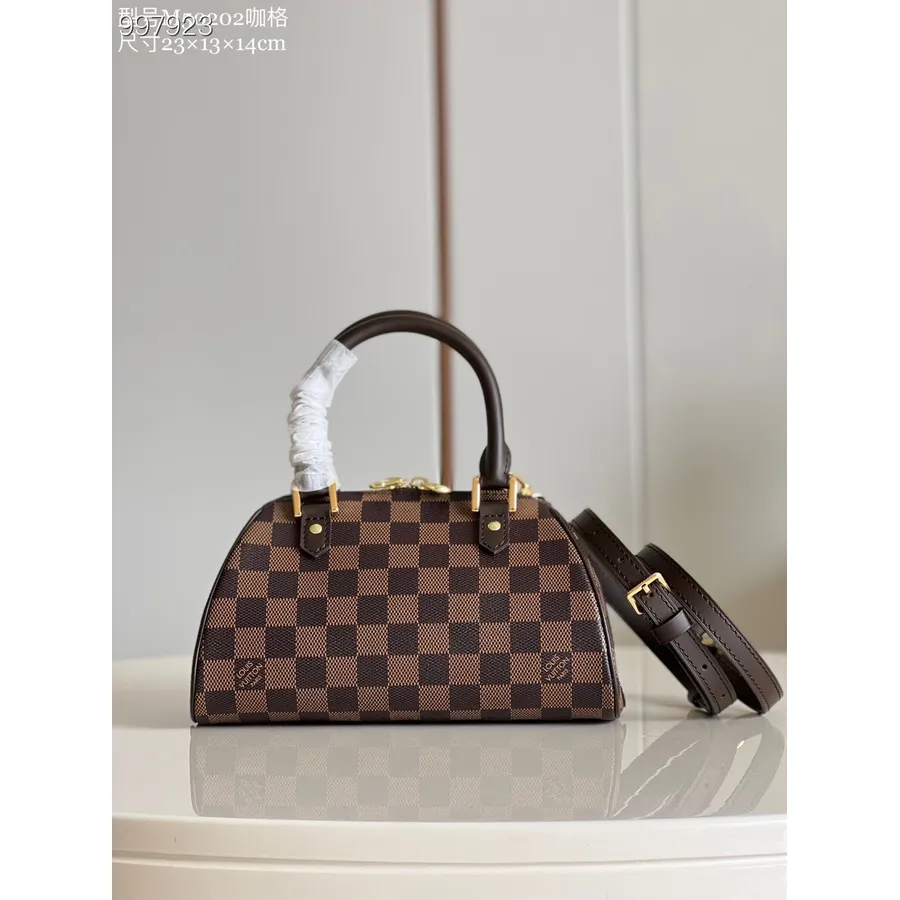 Louis Vuitton Rivera Minilaukku 23cm Damier Ebene Canvas Nahka Syksy/talvi 2022 Mallisto M50202, Ruskea