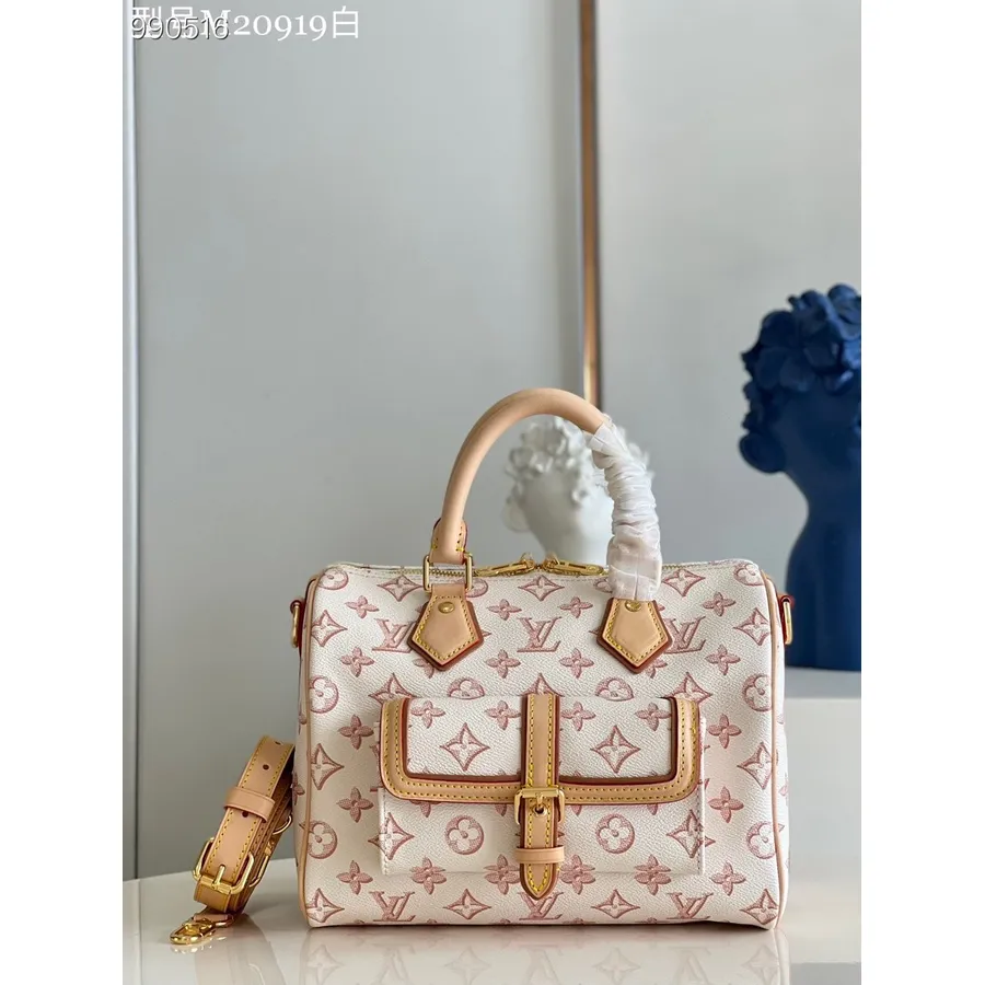 Louis Vuitton Speedy Bandouliere Tasche 25 Cm Monogramm Canvas Leder Frühjahr/Sommer 2022 Kollektion M20852, Beige Clair