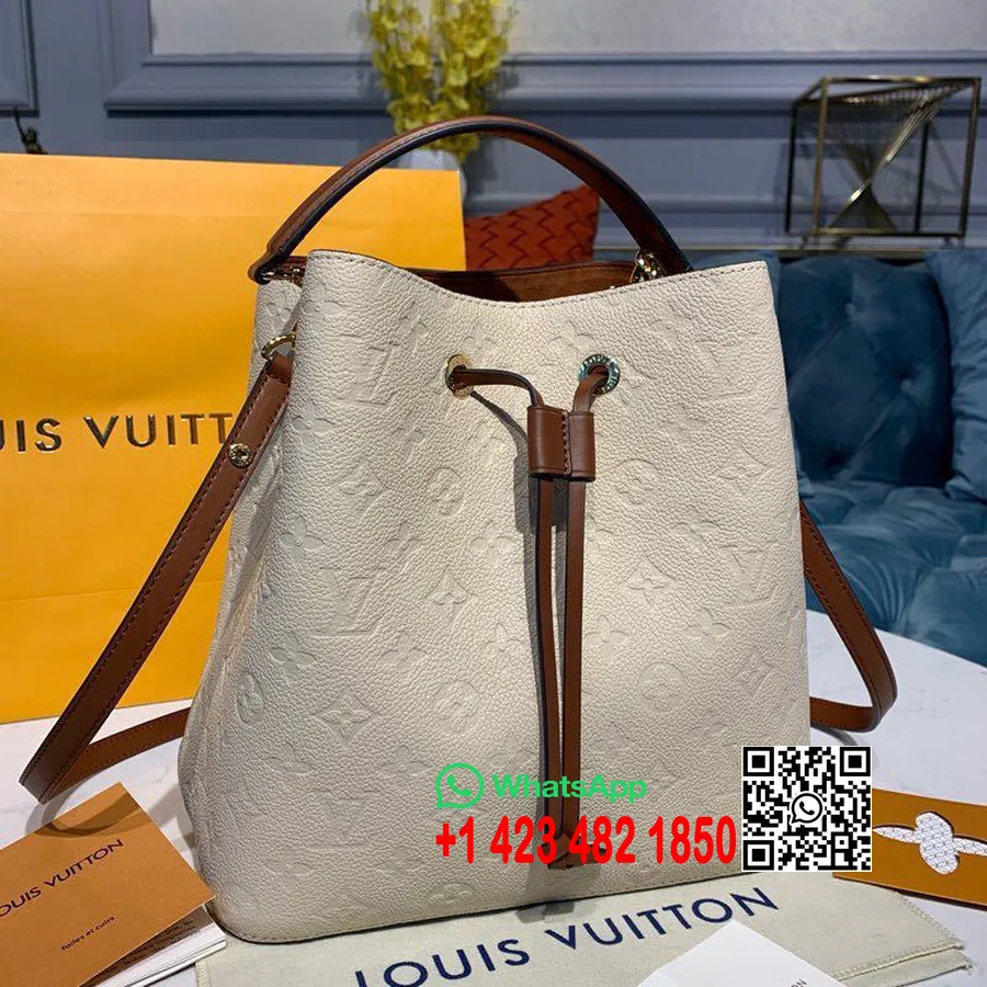 Louis Vuitton Neonoe Bb Bucket Bag 26cm Monogrammi Empreinte Canvas Kevät/kesä 2020 Kokoelma M45307, Creme