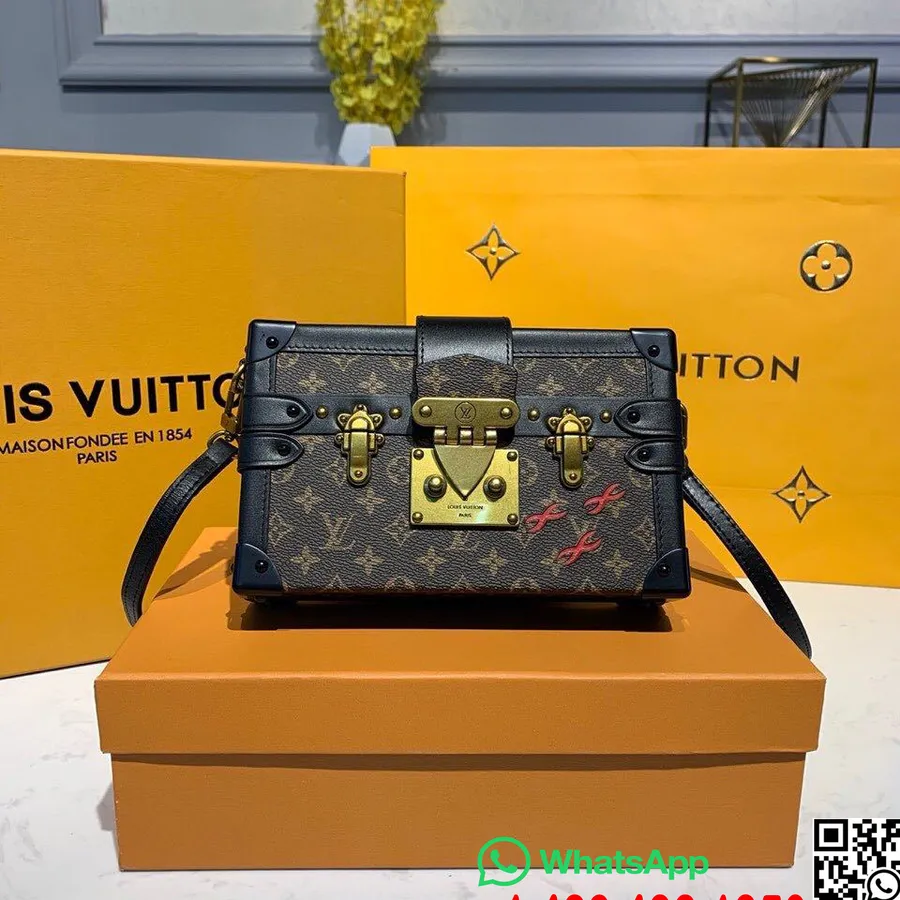 Louis Vuitton Petite Malle Tasche 20 Cm Monogramm Canvas Herbst/Winter 2019 Kollektion M40273, Noir