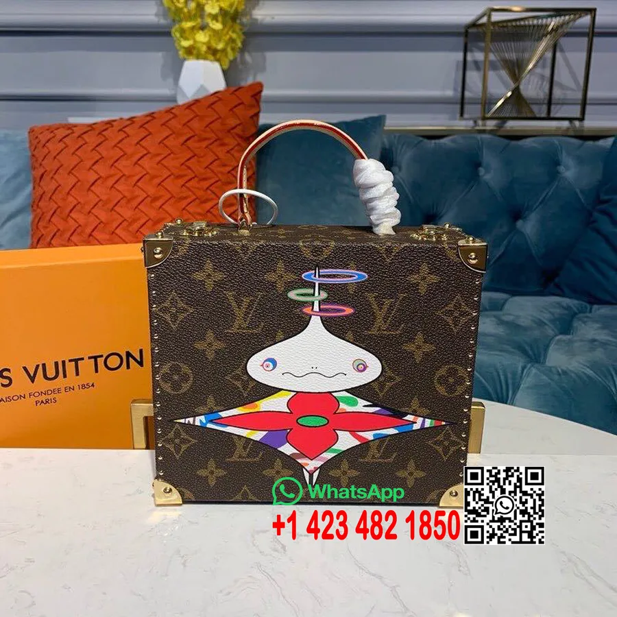 Louis Vuitton Borsa Da Toilette Quadrata Dipinta 20 Cm Tela Monogrammata Collezione Autunno/inverno 2019 M50714, Marrone