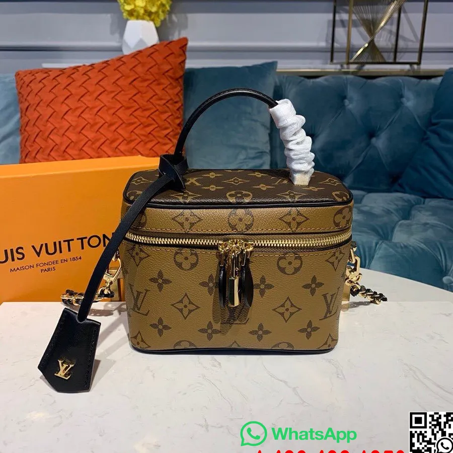 Louis Vuitton Nice Bb Beauty Case Borsa Monogram Reverse Tela Collezione Autunno/inverno 2019 M53369, Marrone