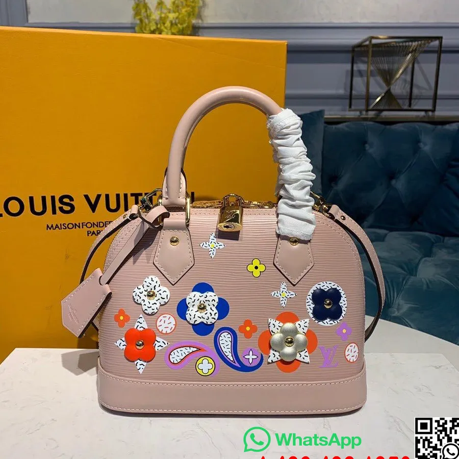 Louis Vuitton Alma BB Bag Monogram Flowers Epi Canvas Herbst/Winter 2019 Kollektion M41327, Rosa Ballerina