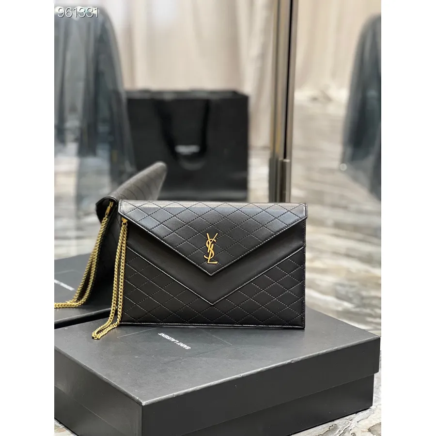 Ysl Saint Laurent Gaby Borsa A Tracolla Busta 26cm 685596 Pelle Di Vitello Collezione Autunno/inverno 2022, Nero