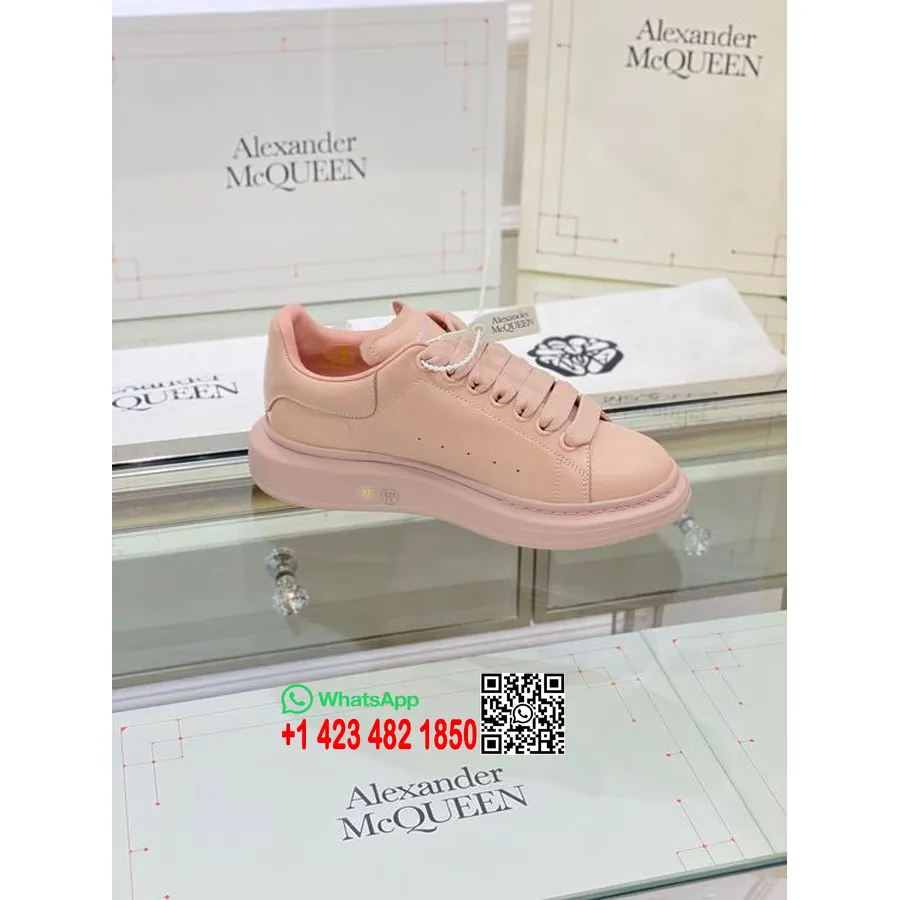 Alexander McQueen Oversized Platform Lace Up Creeper Sneakers Spring/Summer 2020 Collection, Light Pink