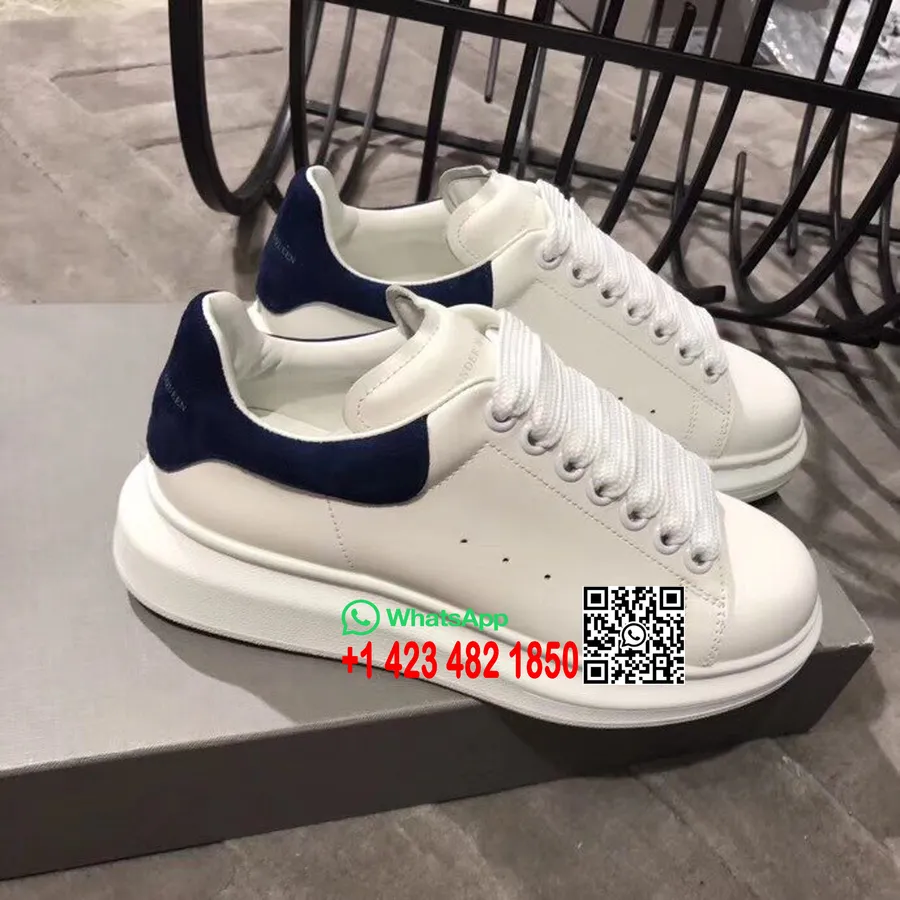 Alexander Mcqueen Oversize Platformowe Sznurowane Sneakersy Creeper Kolekcja Wiosna/lato 2018, Zamsz Granatowy