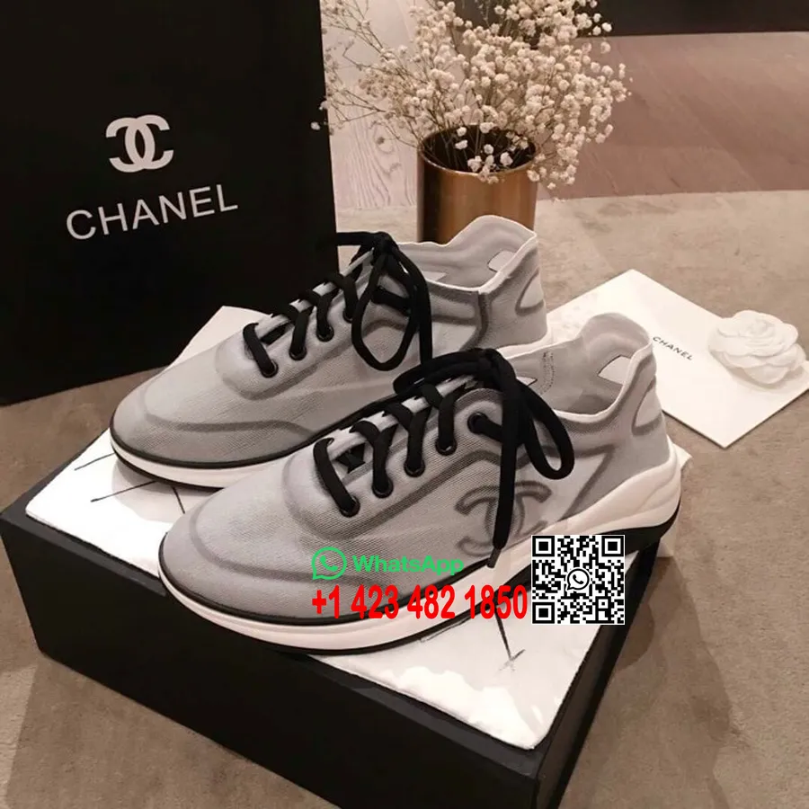 Chanel Sneakers Casual Training In Rete E Tessuto G34763 Collezione Primavera/estate 2019, Nero