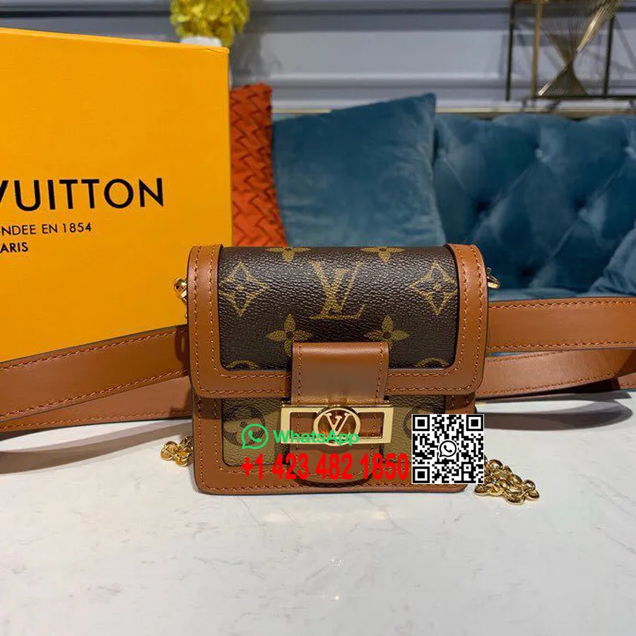 Louis Vuitton Bumbag чанта за колан Dauphine Bb 12cm монограм обратно платно колекция пролет/лято 2019 M68621, кафяво